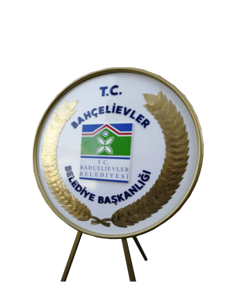 belediye metal çelenk