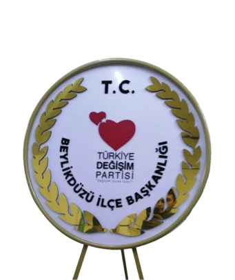  Türkiye Değişim Partisi Metal Çelenk
